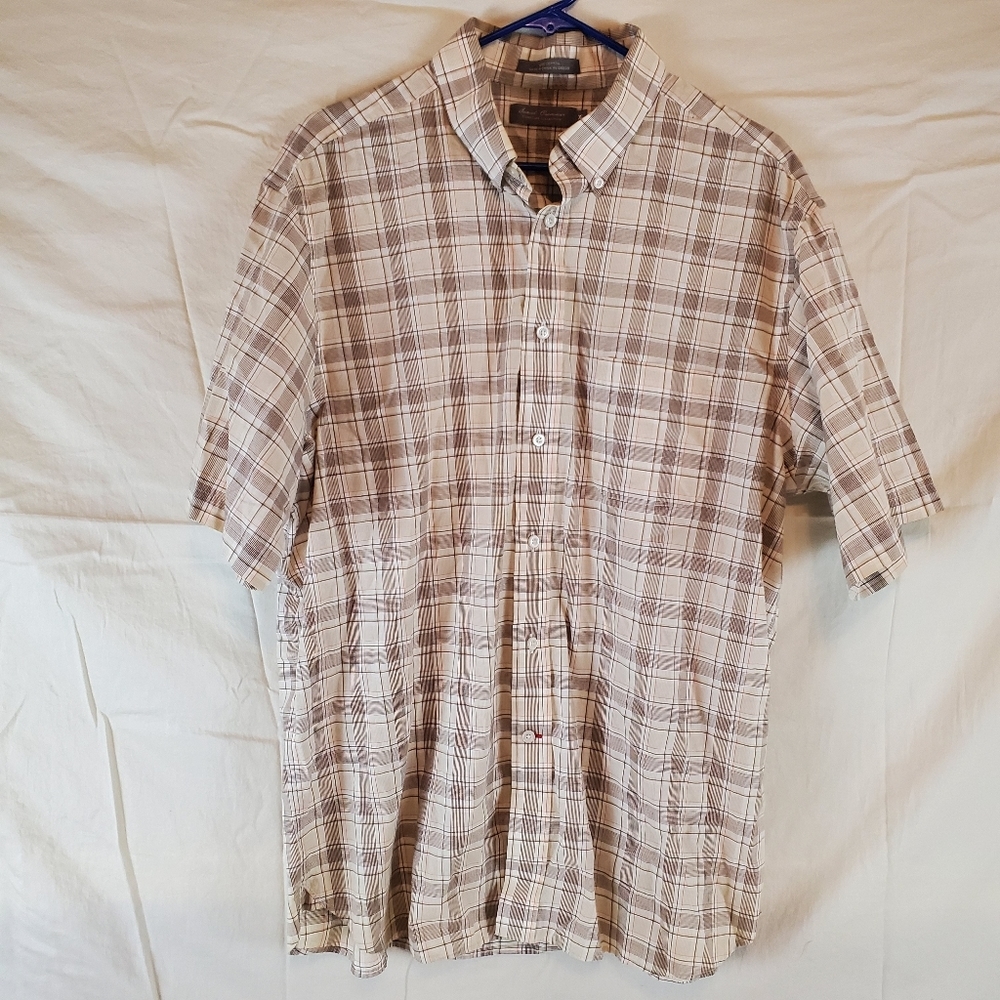Daniel Cremieux Button Down Short Sleeve Shirt XL